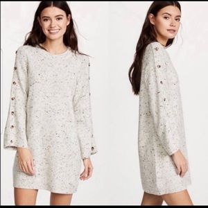 Madewell Donegal Button-Sleeve Sweater-Dress
